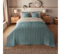 Silentnight Supersoft Quilted Bedspread - Add a Layer of Extra Style and Warmth - Smooth Comfy Touch Microfibre Coverlet Bed Sofa Throw - Machine Washable and Non-Iron Fabric - 150x200cm, Blue