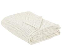 Beliani Bedspread Chagyl Cotton 200 X 220 Cm Light Beige