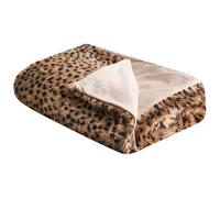 Bedspread KUDELI Faux Fur 150 x 200 cm Brown