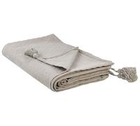 Bedspread LINDULA Cotton 150 x 200 cm Taupe