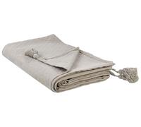Bedspread LINDULA Cotton 200 x 220 cm Taupe