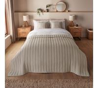 (Bedspread, Natural) Silentnight Supersoft Quilted Bedspread CUshion with Soft Touch Cover