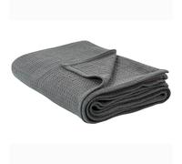 Bedspread RAGALA Cotton 200 x 220 cm Dark Grey