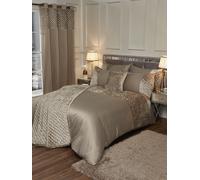 Emma Barclay Glamour - Quilted Sequin Velvet Bedspread Set in Mink - Double Bed