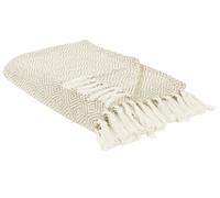 Beliani Bedspread TOUTLI Cotton 200 x 220 cm Light Beige