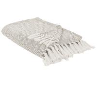 Beliani Bedspread TOUTLI Cotton 200 x 220 cm Taupe