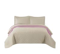 Bedspread Tutumi Inez Beige Pink 220X240