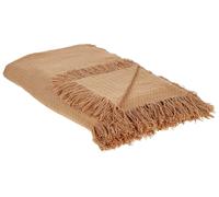 Bedspread YERBENT Cotton 200 x 220 cm Golden Brown