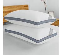 BedStory Bed Pillows 2 Pack, Luxury Pillows for Sleeping Premium Hotel Quality Pillows with Breathable Cover Bounce Back Pillow for Back/Stomach/Side Sleepers Washable, Dark Gray (48×74 CM)