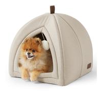 Bedsure Cat Cave Bed Igloo - Large Cat Tent Bed House with Removable W