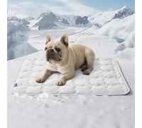 Bedsure Cooling Mat for Medium Dogs - 29x21 Inch Washable Cooling Pet Pad for Cat, QMAX>0.5, Portable Kennel Puppy Bed for Summer, Non-Slip Summer Crate Pad for Dog Up to 25 lbs