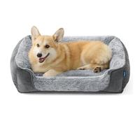 Bedsure Dog Bed Medium Washable - 76x61x18cm Orthopedic Dog Sofa Beds with Non-Slip Bottom, Removable Washable Cover, Soft Large Cat Bed, Rectangle Pet Beds for Dogs, Grey
