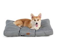 Bedsure Dog Bed Medium Washable - Puppy Dog Bed Mattress for Small dogs with Oxford Fabric, Water Resistant Flat Pet Pillow Bed for Dog Crate, Grey Dog Mat Outdoor, 76x50x10cm