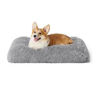 Bedsure Dog Crate Bed Medium - Fluffy Crate Mattress Washable for Puppy and Large Cats, Dog Anxiety Pillow Cushion with Anti Slip Bottom, Light Grey, 74x53cm