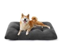 Bedsure Dog Crate Bed Washable Large - 89x58x8cm Comfort Fluffy Dog Mattress with Anti Slip Bottom, Warm Pet Pillow Cushion for Large, Grey