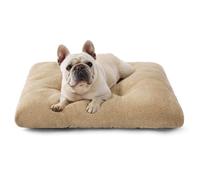 Bedsure Dog Crate Bed Washable Large - Calming Dog Mattress with Anti Slip Bottom, Warm Pillow Cushion for Large Pets, Camel, 74x53x8cm