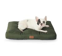 BEDSURE Dog Cushion for Small Dogs Washable 76 x 50 cm Waterproof M for Small Medium Dogs Outdoor Padded Dog Mat Green 10 cm Height