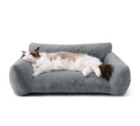 Bedsure Dog Sofa Bed Large - Cat Bed for Indoor Cats, 76x51x25cm, Dark Grey