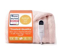 Bedsure Electric Blanket Heated Throw - Bubble, Crystal Pink, 130x160cm | Cloud Bubble, 6 Heat Settings, 10 Timer Settings, 8 Hour Auto Off, Machine Washable, Thoughtful Gift