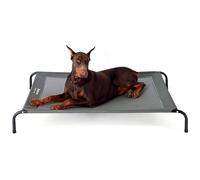 Bedsure Elevated Dog Bed Large - Raised Waterproof Dog Bed With Mesh, Outdoor Pet Cot for Travel and Garden, Grey, 124x90x20cm
