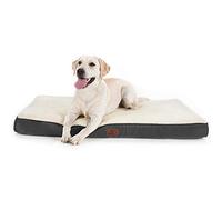 Bedsure Extra Large Dog Bed Washable - Orthopedic Dog Bed and Mattress Mat for Dog Crate with Removable Plush Sherpa Cover, White, 112x81x7.6cm