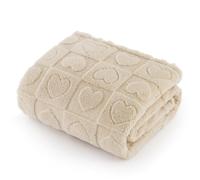 Bedsure Extra Large Dog Blankets Washable - 203x152cm Soft Fluffy Puppy Blanket for People and Dogs, Cosy Calming Cat Blanket for Indoor Cats, Fleece Dog Bed Blankets, Pet throws for Sofa, Cream