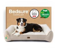 Bedsure Extra Thick Supportive Orthopedic Dog Bed Large 114x81cm, Cream