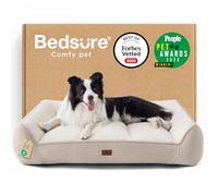 Bedsure Extra Thick Supportive Orthopedic Dog Bed Large 96x71cm, Cream