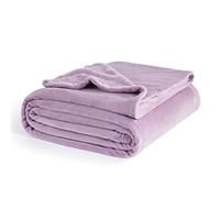 Bedsure Fleece Blanket for Bed - Soft Cosy Fluffy Throw Blankets, Warm Large Throws for Audlts, Light Purple, 220x240 cm