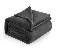 Bedsure Fleece Blanket King Size for Bed - Soft Cosy Fluffy Throw Blankets, Warm Large Throws for Audlts, Dark Grey, 270x230 cm