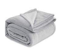 Bedsure Fleece Blanket King Size - Soft Cosy Fluffy Throw Blankets for Bed, Warm Large Throws for Audlts, Light Grey, 270x230 cm