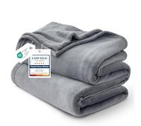 Bedsure Fleece Blanket King Size - Soft Cosy Fluffy Throw Blankets for Bed, Warm Large Throws for Audlts, Gifts for Women and Men,Silver Grey, 270x230 cm