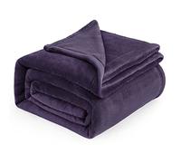 Bedsure Fleece Blanket King Size - Soft Cosy Fluffy Throw Blankets for Bed, Warm Large Throws for Audlts, Purple, 270x230 cm