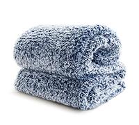 Bedsure Fleece Sherpa Throw Blanket - Super Soft, Cozy & Warm Fluffy Blanket for Sofa and Bed, Double, Navy, 150x200cm
