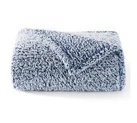 Bedsure Fleece Sherpa Throw Blanket - Super Soft, Cozy & Warm Fluffy Blanket for Sofa and Bed, Single, Navy, 130x150cm