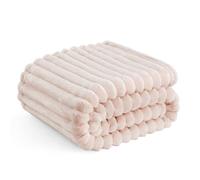 Bedsure Fleece Throw Blanket for Bed - Fluffy Cosy Warm Blankets for Sofa, Soft Cute Double Size Throw Gifts for Women and Girls, Crystal Pink, 150x200 cm