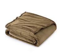 Bedsure Fleece Throw Blanket for Bed - Soft Cosy Fluffy Blankets for Sofa, Warm Double Throws for Audlts, Camel, 150x200 cm