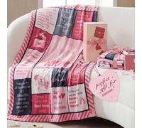 Bedsure Fleece Throw Blanket for Mum - Mothers Day Gifts Blanket, Soft Cozy Throws for Bed Single Size, Pink, 130x150cm