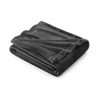 Bedsure Fleece Throw Blanket for Sofa - Soft Cosy Fluffy Blankets for Bed, Warm Single Throws for Audlts, Dark Grey, 130x150 cm