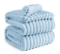 Bedsure Fluffy Fleece Blanket for Bed - Soft Cosy Warm Blankets, Soft Cute Double Size Throw Gifts for Women and Girls, Dream Blue, 220x240 cm