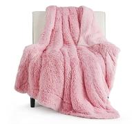 Bedsure Fluffy Sherpa Fleece Blanket - Soft Plush Double Faux Fur Blanket for Couch, Bed, Sofa, Cozy and Warm Furry Shaggy Decorative Throw Gifts for Adults, Pink, 150x200 cm