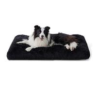 Bedsure Large Dog Crate Bed Washable, Fluffy Mattress, 89x58cm, Black