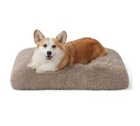 Bedsure Medium Dog Crate Bed - Fluffy Dog Mattress, Washable for Puppy & Large Cats, Anti-Slip Cushion, Camel, 74x53cm