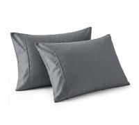 Bedsure Pillow Covers 2 Pack - Dark Grey Soft Pillowcases, 50x75 cm