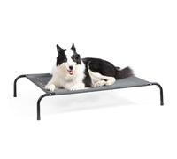 Bedsure Raised Dog Bed Medium - Elevated Waterproof Dog Bed With Mesh, Outdoor Pet Bed for Travel and Garden, Grey, 105x65x20cm