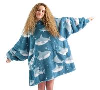 Bedsure Shark Blanket Hoodie Women - Wearable Blanket Adult, Hooded Ultra Soft Cozy, Oversized Blanket Hoodie