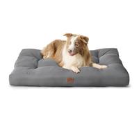 Bedsure Waterproof Dog Bed Extra Large - Washable XXL Dog Bed Mattress for Large Dog with Oxford Fabric, Flat Pet Pillow for Crate, XL Grey Dog Mat Outdoor, 111x89x10cm