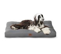 Bedsure Waterproof Dog Bed XXL- Extra Large Washable Dog Bed Mattress with Oxford Fabric, Water Resistant Pet Pillow Bed, Grey, 120x90x10cm