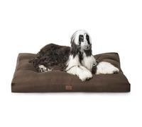 Bedsure Waterproof Dog Bed XXL- Extra Large Washable Dog Bed Mattress with Oxford Fabric, Water Resistant Dog Pillow Bed for Crate, Brown, 120x90x10cm