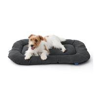 Bedsure Washable Dog Bed Mat Medium - Non Slip Bottom Dog Crate Mattress, Soft Comfortable Pet Mat for Kennel, Durable Dog Crate Bed for Small Medium Dogs- M 74x46 cm, Dark Grey